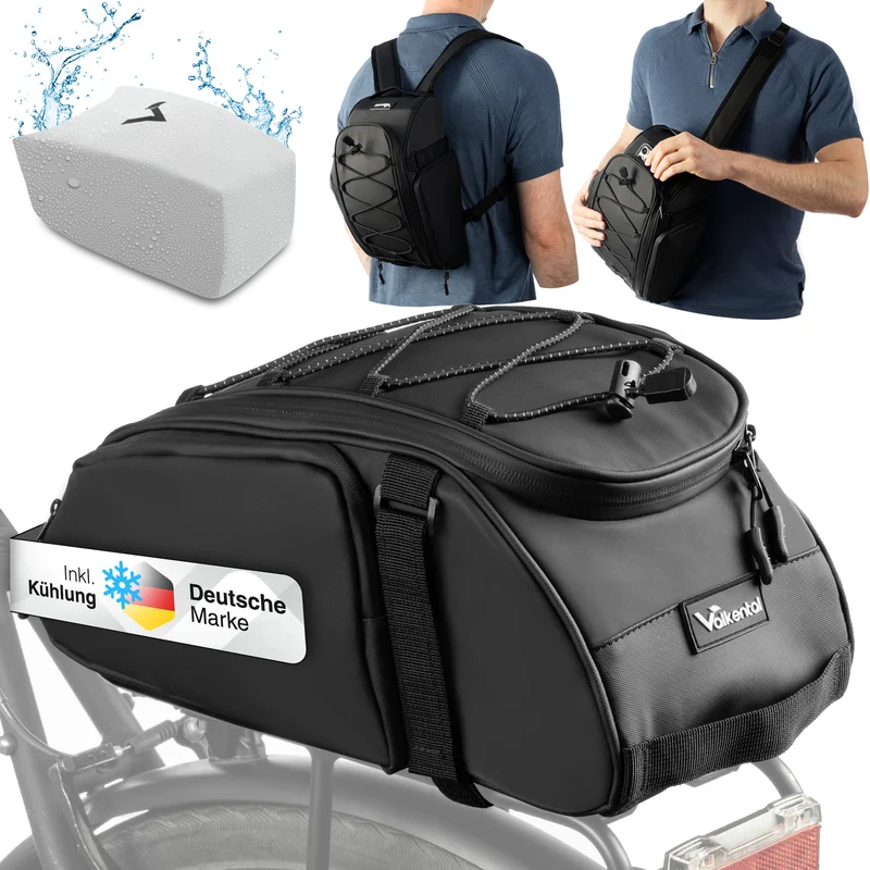 Trunk Bag - Aufliegende 3in1 Gepäckträgertasche mit Rucksackfunktion - B-Ware