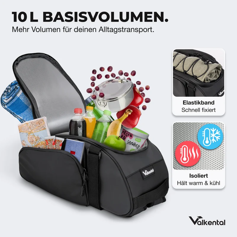 Trunk Bag - Aufliegende 3in1 Gepäckträgertasche mit Rucksackfunktion - B-Ware