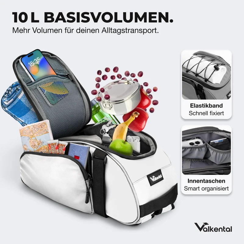 Trunk Bag - Aufliegende 3in1 Gepäckträgertasche mit Rucksackfunktion - B-Ware
