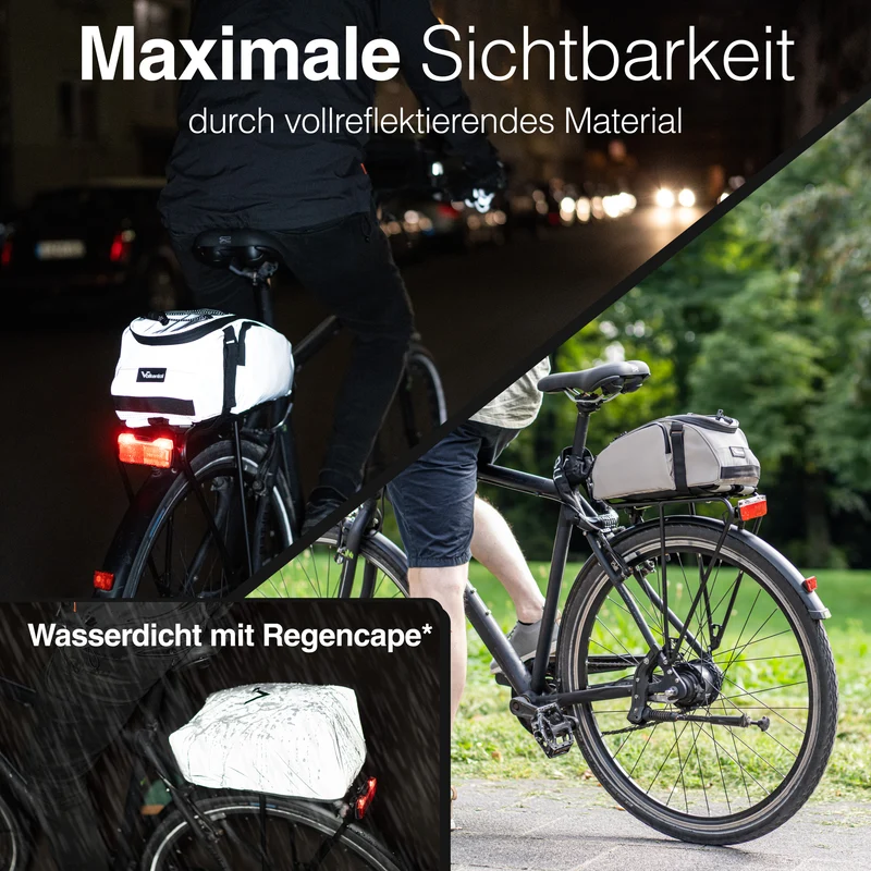 Trunk Bag - Aufliegende 3in1 Gepäckträgertasche mit Rucksackfunktion - B-Ware