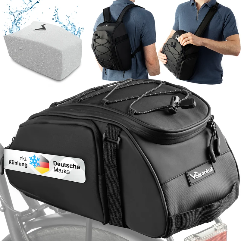 Trunk Bag - Aufliegende 3in1 Gepäckträgertasche mit Rucksackfunktion - B-Ware
