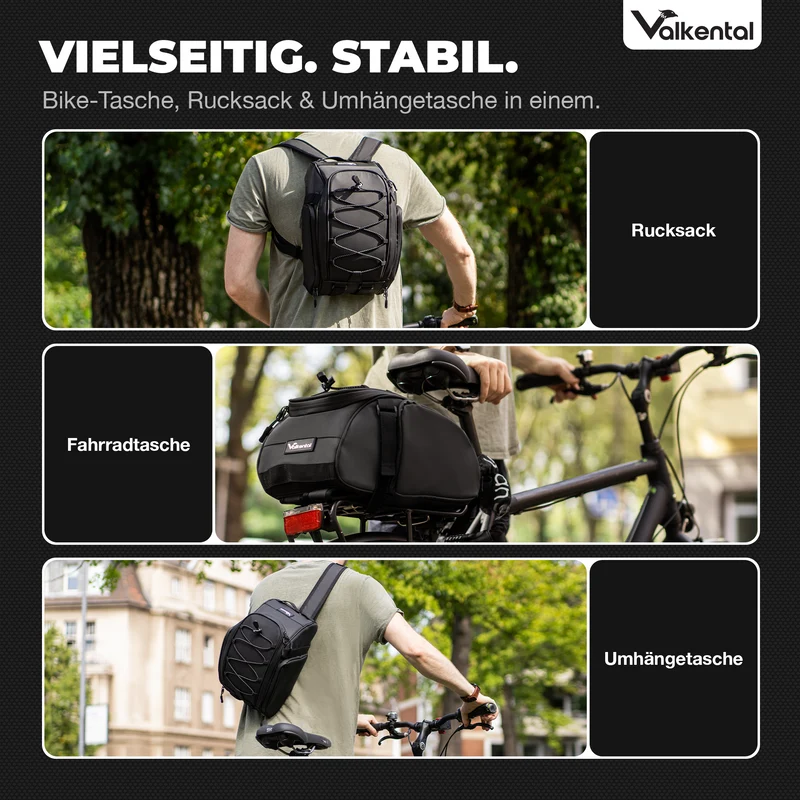 Trunk Bag - Aufliegende 3in1 Gepäckträgertasche mit Rucksackfunktion - B-Ware