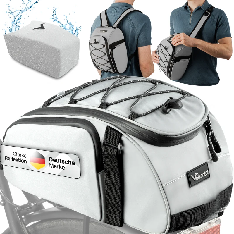 Trunk Bag - Aufliegende 3in1 Gepäckträgertasche mit Rucksackfunktion - B-Ware