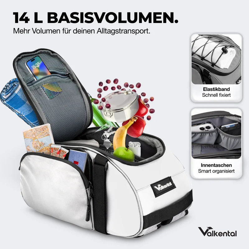 Trunk Bag - Aufliegende 3in1 Gepäckträgertasche mit Rucksackfunktion - B-Ware