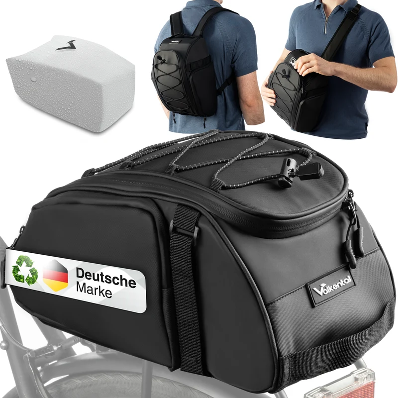Trunk Bag - Aufliegende 3in1 Gepäckträgertasche mit Rucksackfunktion - B-Ware