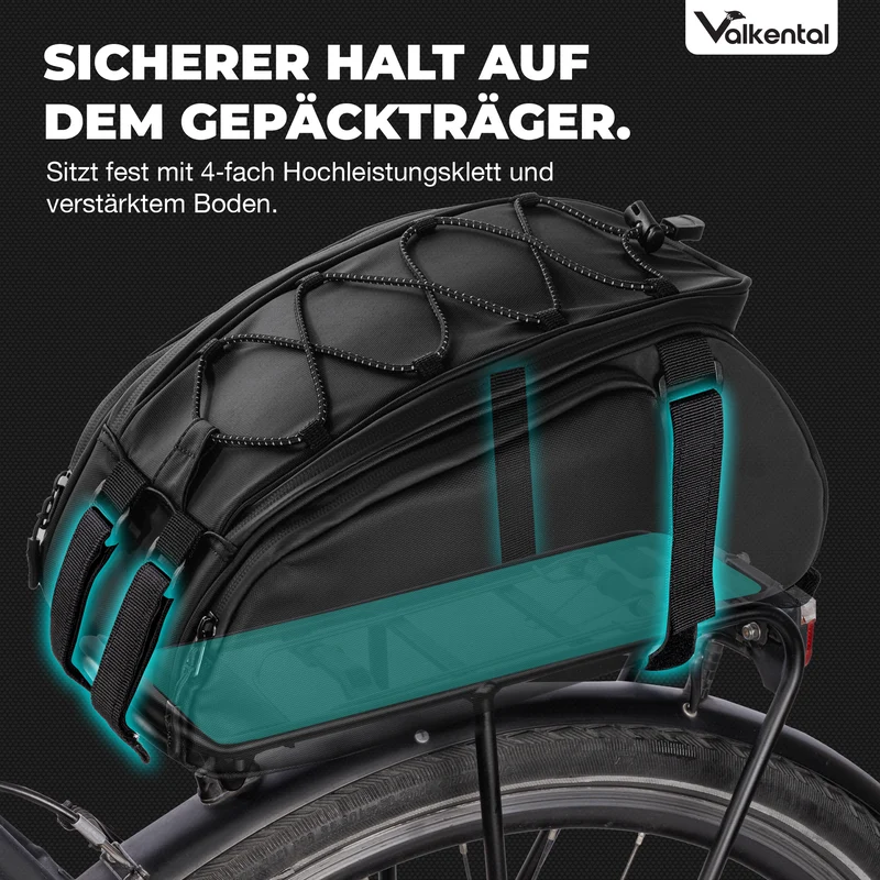Trunk Bag - Aufliegende 3in1 Gepäckträgertasche mit Rucksackfunktion - B-Ware