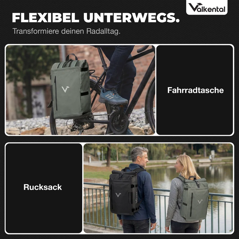 NEU: TrailX - 2in1 Fahrradtasche & Rucksack für jeden Untergrund - B-Ware