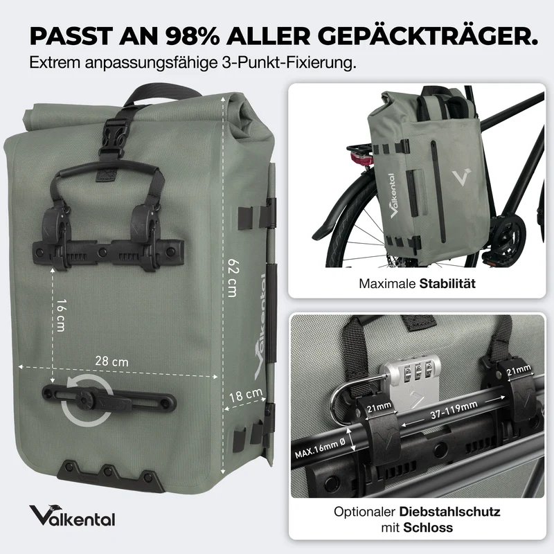 NEU: TrailX - 2in1 Fahrradtasche & Rucksack für jeden Untergrund - B-Ware