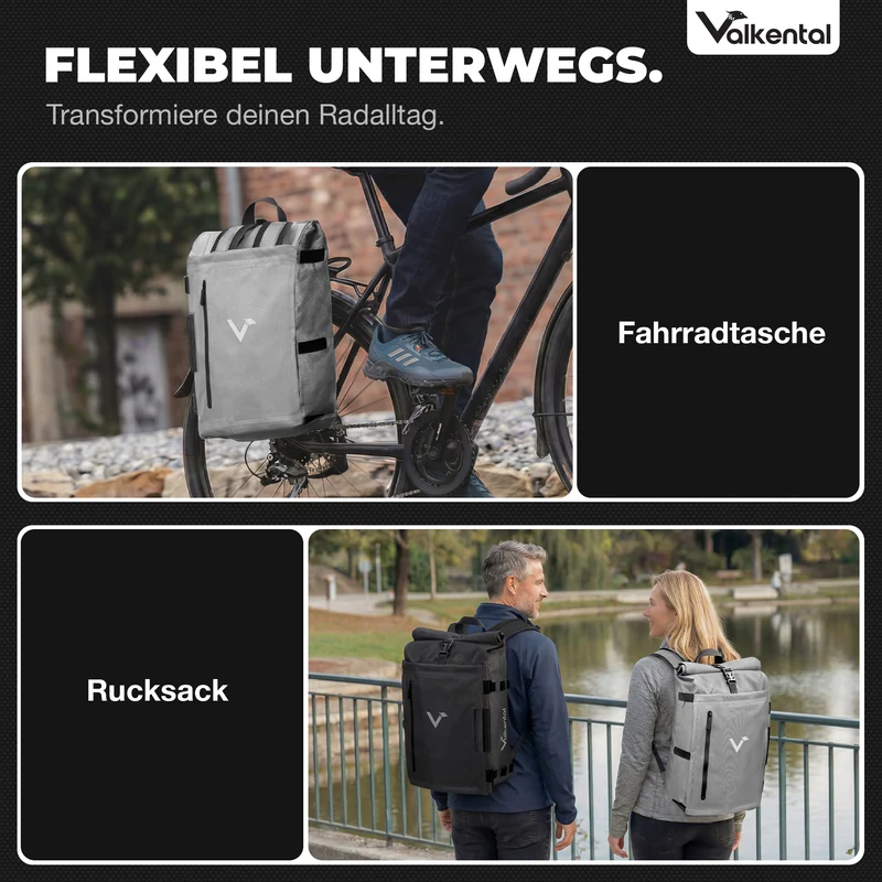 NEU: TrailX - 2in1 Fahrradtasche & Rucksack für jeden Untergrund - B-Ware