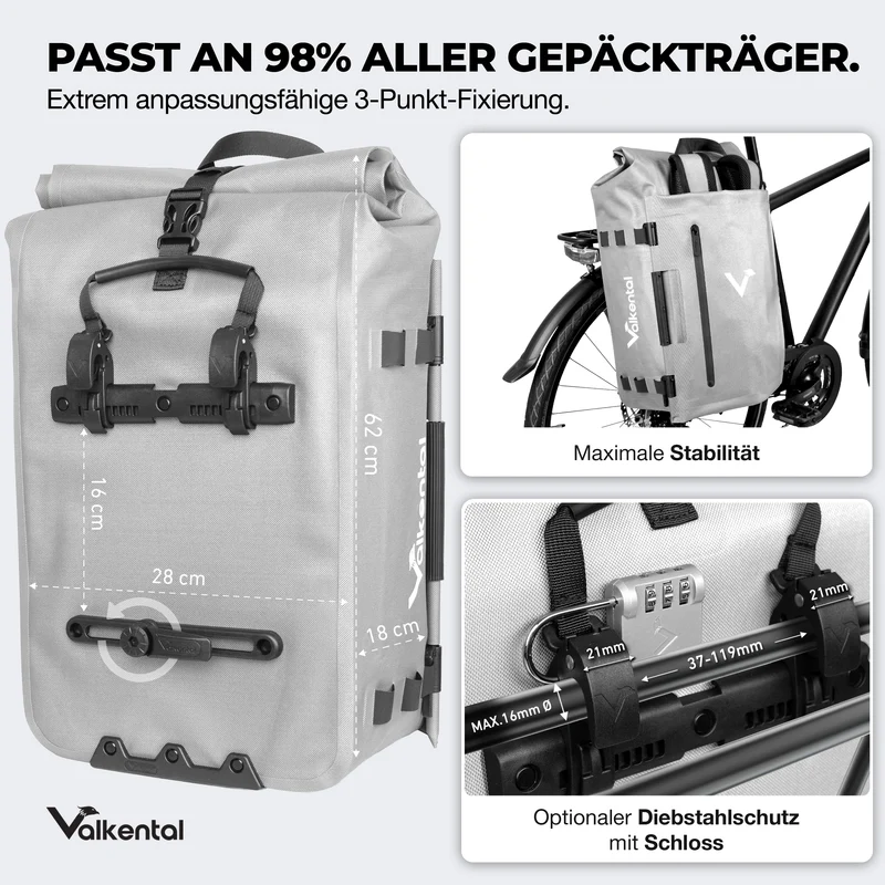 NEU: TrailX - 2in1 Fahrradtasche & Rucksack für jeden Untergrund - B-Ware
