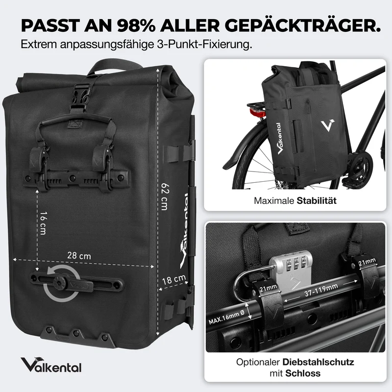 NEU: TrailX - 2in1 Fahrradtasche & Rucksack für jeden Untergrund - B-Ware