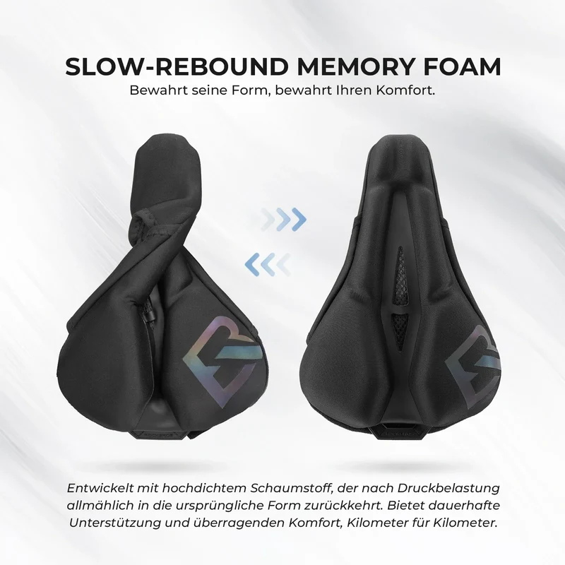 Fahrradsattel Überzug – Ergonomische Sattelbezug Fahrrad met Memory-Foam & 3D-geformter Polsterung
