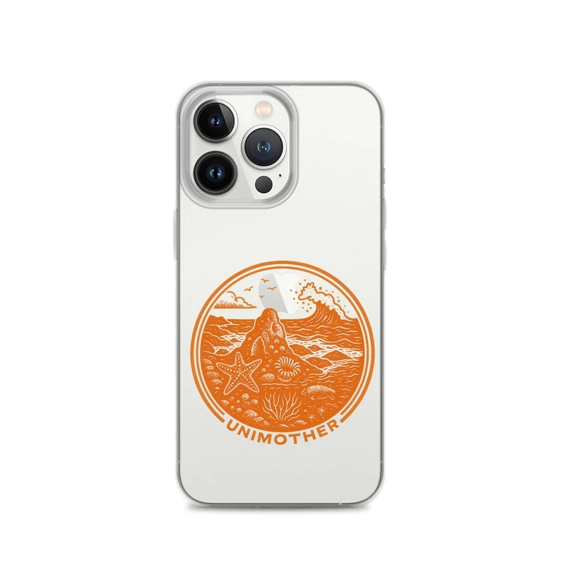 UNIMOTHER Transparant hoesje met Low Tide-design voor iPhone®