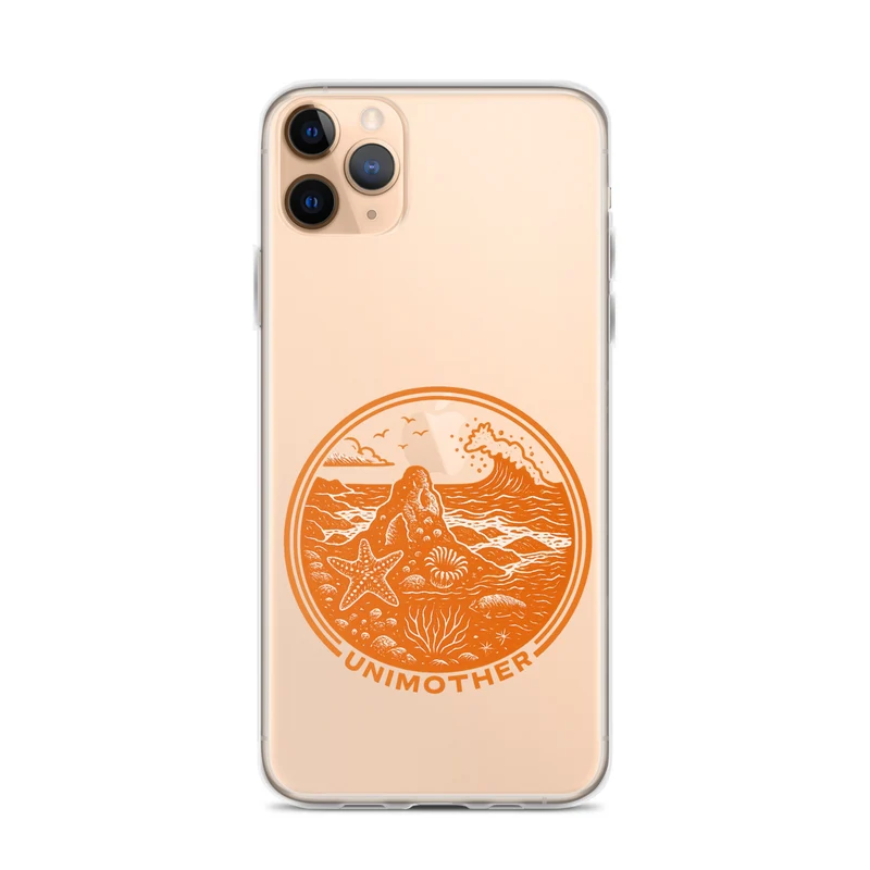 UNIMOTHER Transparant hoesje met Low Tide-design voor iPhone®