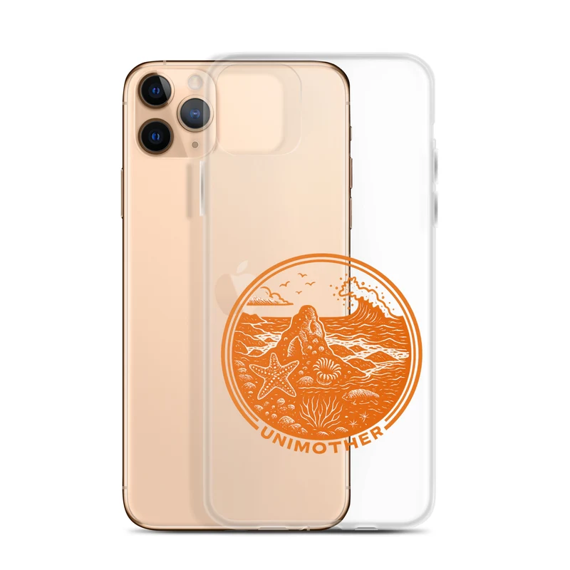 UNIMOTHER Transparant hoesje met Low Tide-design voor iPhone®