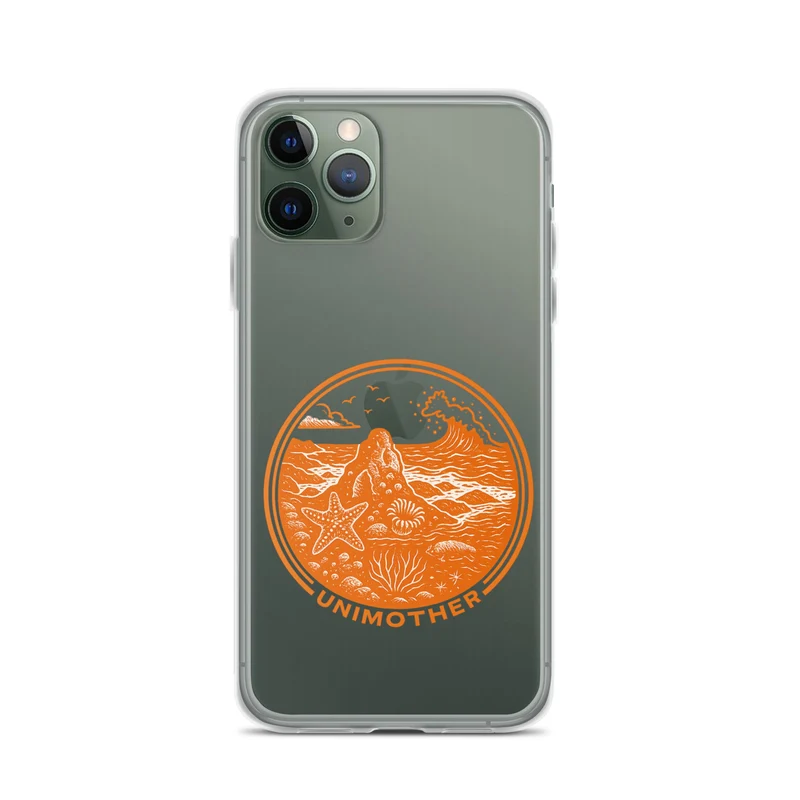 UNIMOTHER Transparant hoesje met Low Tide-design voor iPhone®