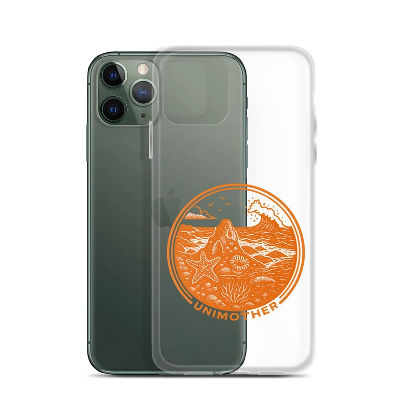 UNIMOTHER Transparant hoesje met Low Tide-design voor iPhone®