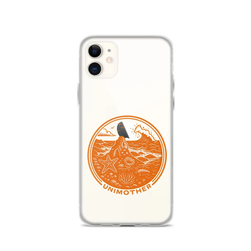 UNIMOTHER Transparant hoesje met Low Tide-design voor iPhone®