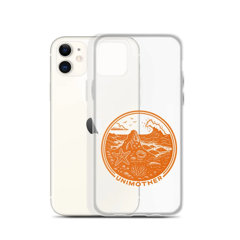 UNIMOTHER Transparant hoesje met Low Tide-design voor iPhone®