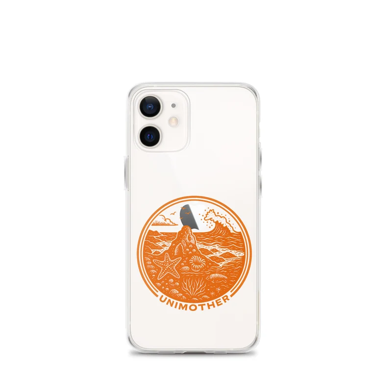 UNIMOTHER Transparant hoesje met Low Tide-design voor iPhone®
