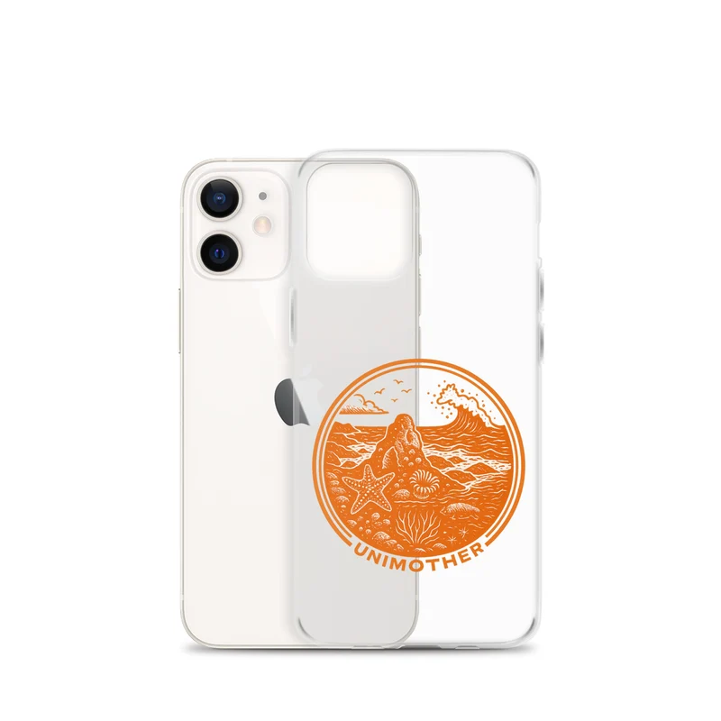 UNIMOTHER Transparant hoesje met Low Tide-design voor iPhone®