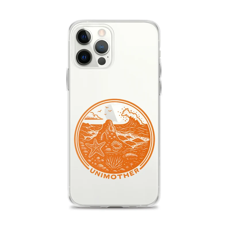 UNIMOTHER Transparant hoesje met Low Tide-design voor iPhone®