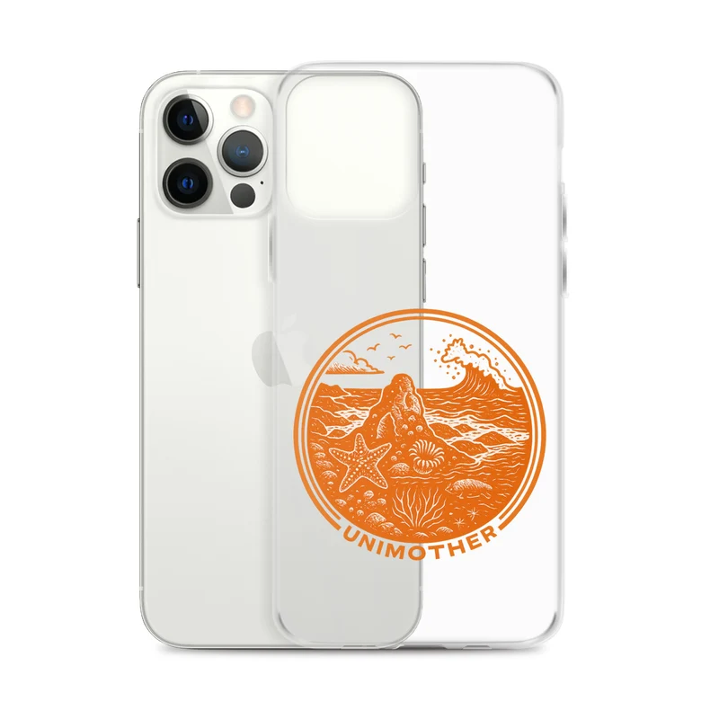 UNIMOTHER Transparant hoesje met Low Tide-design voor iPhone®