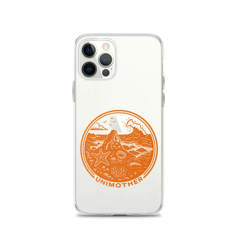 UNIMOTHER Transparant hoesje met Low Tide-design voor iPhone®