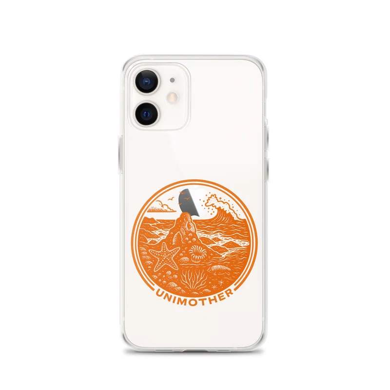 UNIMOTHER Transparant hoesje met Low Tide-design voor iPhone®