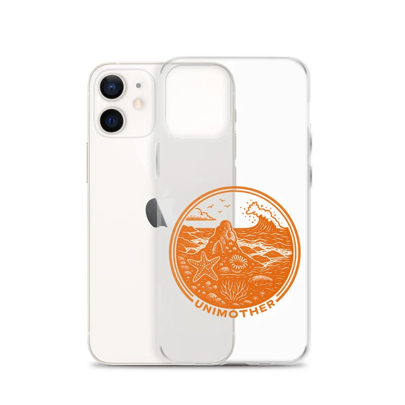 UNIMOTHER Transparant hoesje met Low Tide-design voor iPhone®