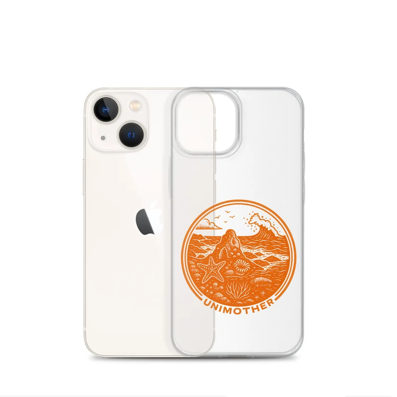 UNIMOTHER Transparant hoesje met Low Tide-design voor iPhone®