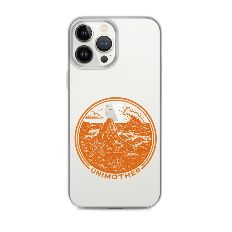UNIMOTHER Transparant hoesje met Low Tide-design voor iPhone®
