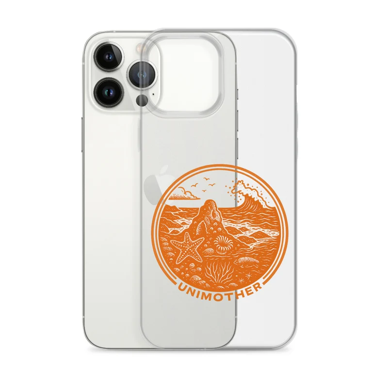 UNIMOTHER Transparant hoesje met Low Tide-design voor iPhone®