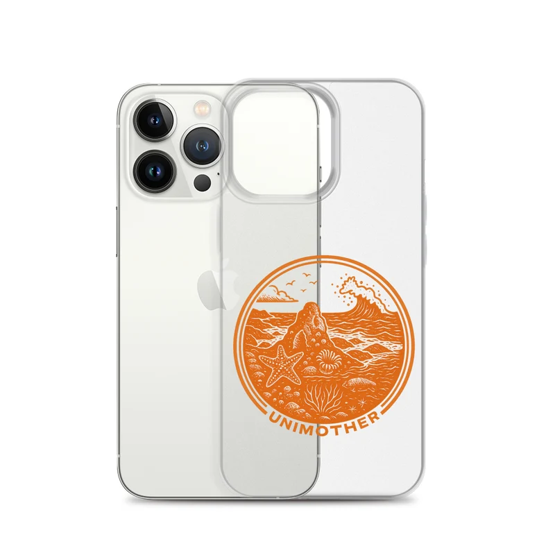 UNIMOTHER Transparant hoesje met Low Tide-design voor iPhone®