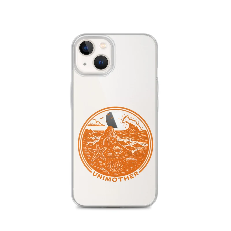 UNIMOTHER Transparant hoesje met Low Tide-design voor iPhone®