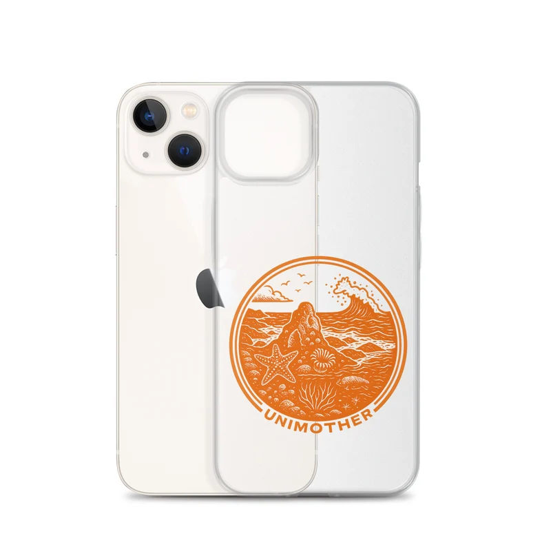UNIMOTHER Transparant hoesje met Low Tide-design voor iPhone®