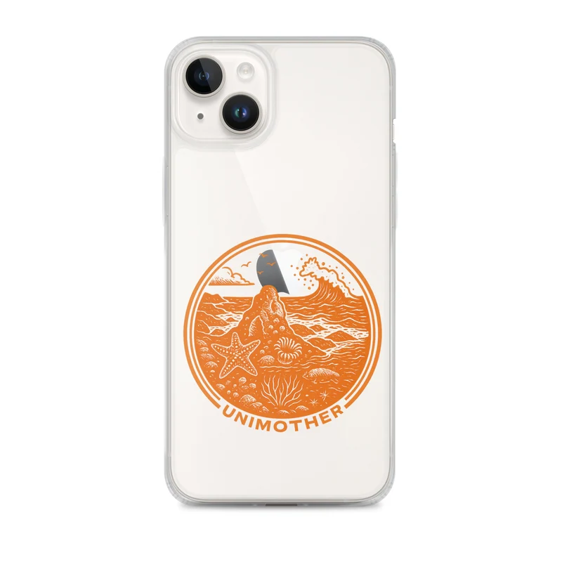 UNIMOTHER Transparant hoesje met Low Tide-design voor iPhone®