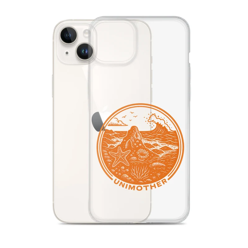 UNIMOTHER Transparant hoesje met Low Tide-design voor iPhone®