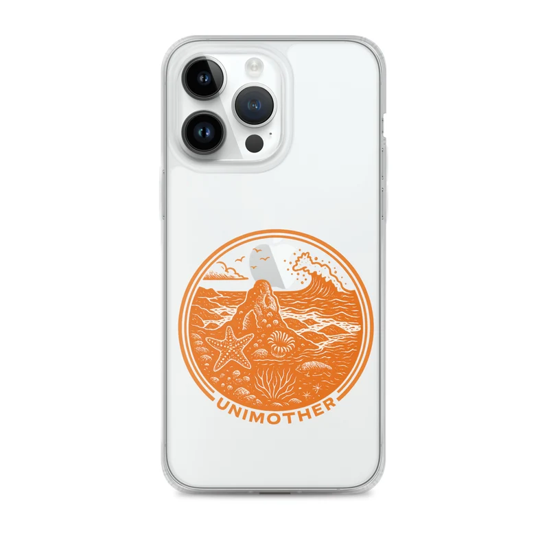 UNIMOTHER Transparant hoesje met Low Tide-design voor iPhone®