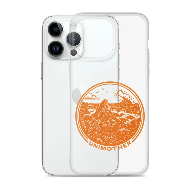 UNIMOTHER Transparant hoesje met Low Tide-design voor iPhone®