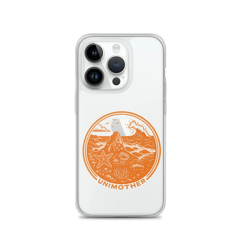 UNIMOTHER Transparant hoesje met Low Tide-design voor iPhone®