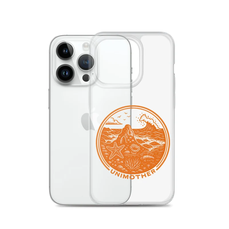 UNIMOTHER Transparant hoesje met Low Tide-design voor iPhone®