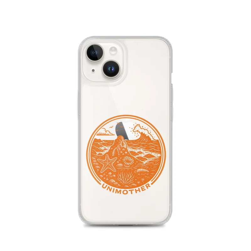 UNIMOTHER Transparant hoesje met Low Tide-design voor iPhone®