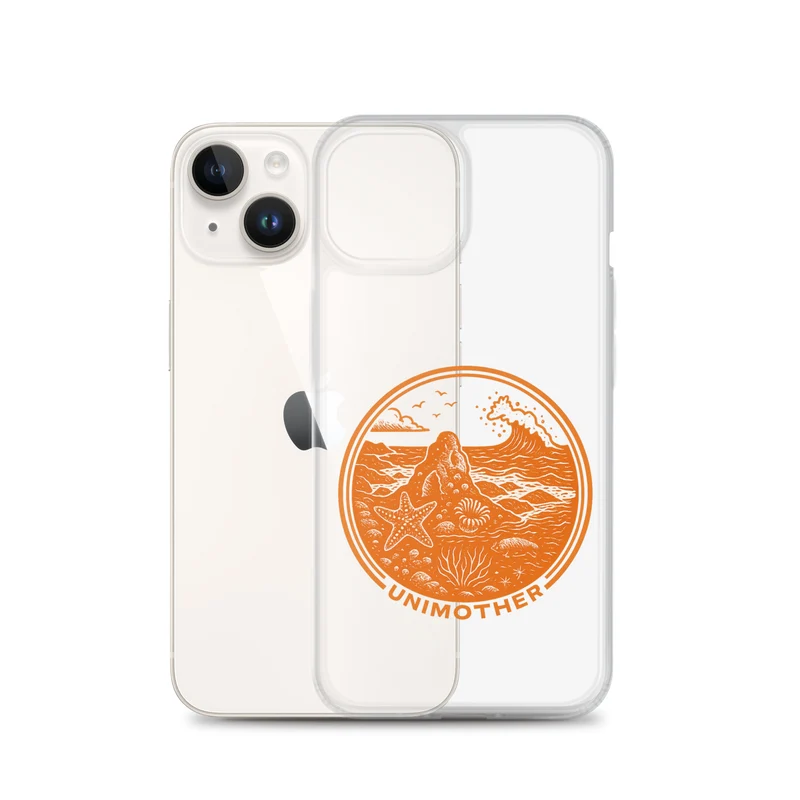 UNIMOTHER Transparant hoesje met Low Tide-design voor iPhone®