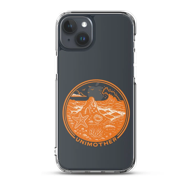 UNIMOTHER Transparant hoesje met Low Tide-design voor iPhone®