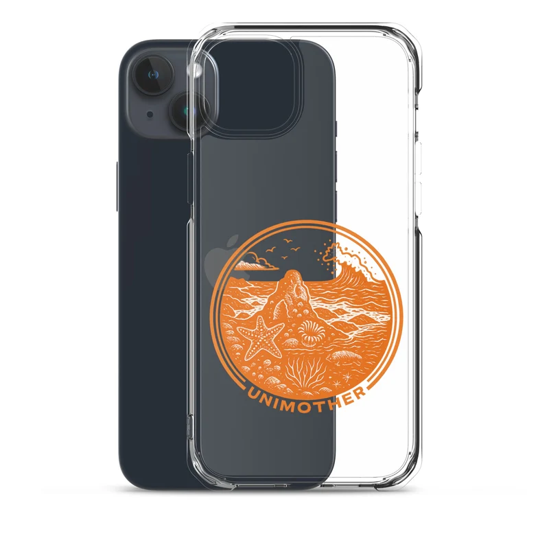 UNIMOTHER Transparant hoesje met Low Tide-design voor iPhone®