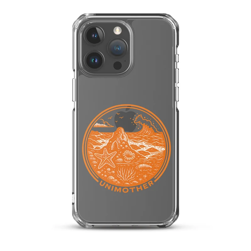 UNIMOTHER Transparant hoesje met Low Tide-design voor iPhone®