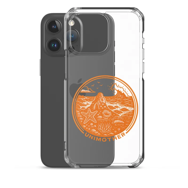 UNIMOTHER Transparant hoesje met Low Tide-design voor iPhone®
