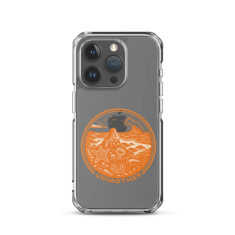 UNIMOTHER Transparant hoesje met Low Tide-design voor iPhone®