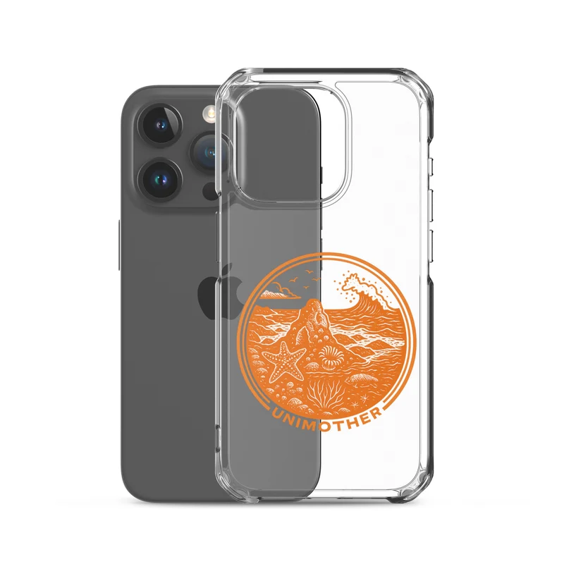 UNIMOTHER Transparant hoesje met Low Tide-design voor iPhone®